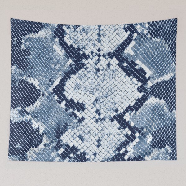 Item preview, Indigo Snakeskin Bold Abstract Animal Pattern in Blue Tones designed and sold by trajeado14.