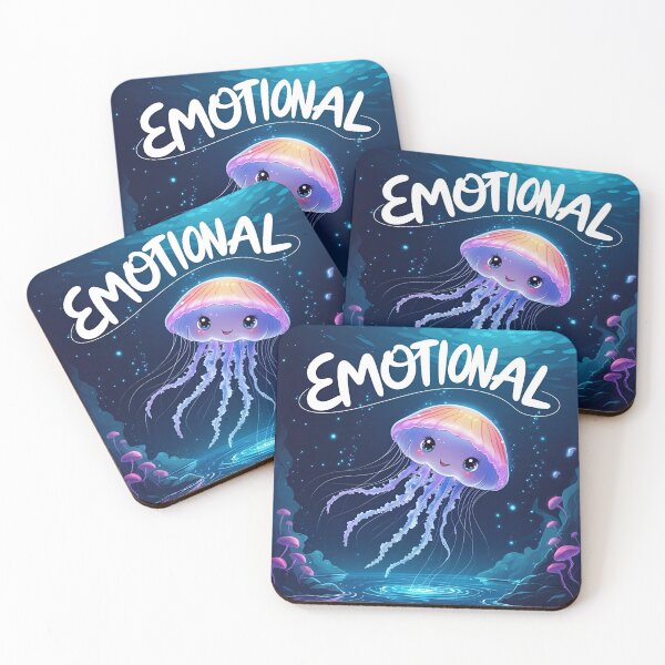 Item preview, Cute Colorful Emotional Jellyfish designed and sold by FishFriends.