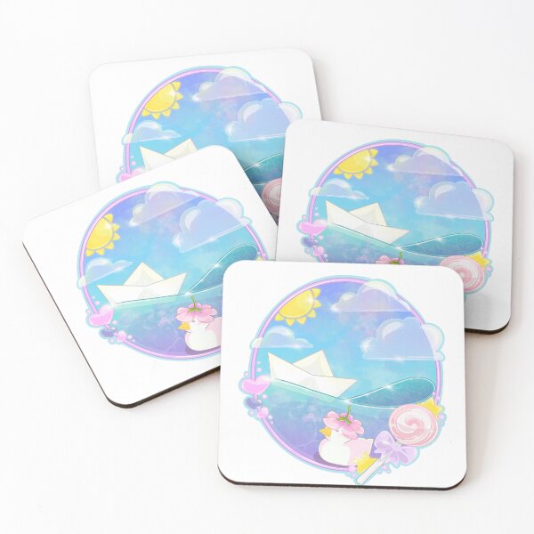 Item preview, Kawaii Duck at Sea – Paper Boat & Candy Fantasy Art designed and sold by PandiaArts.