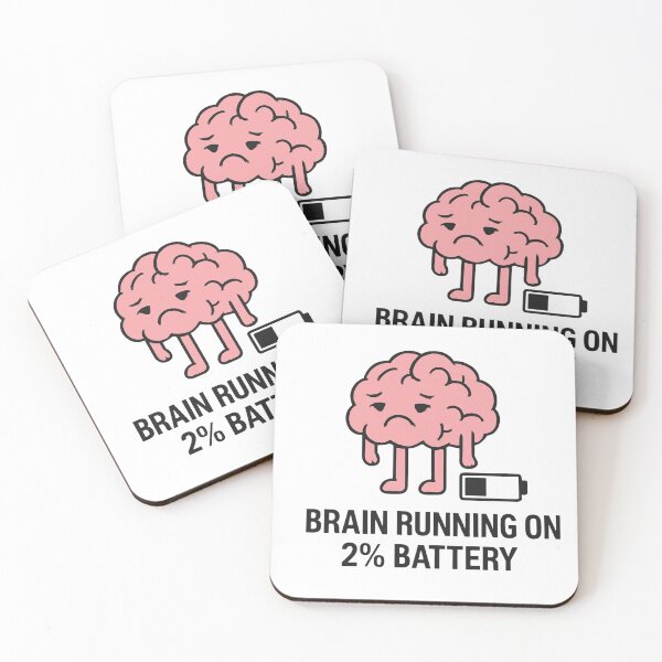 Item preview, Brain Running on 2% Battery – Minimalist Mind State designed and sold by PulseGraph.