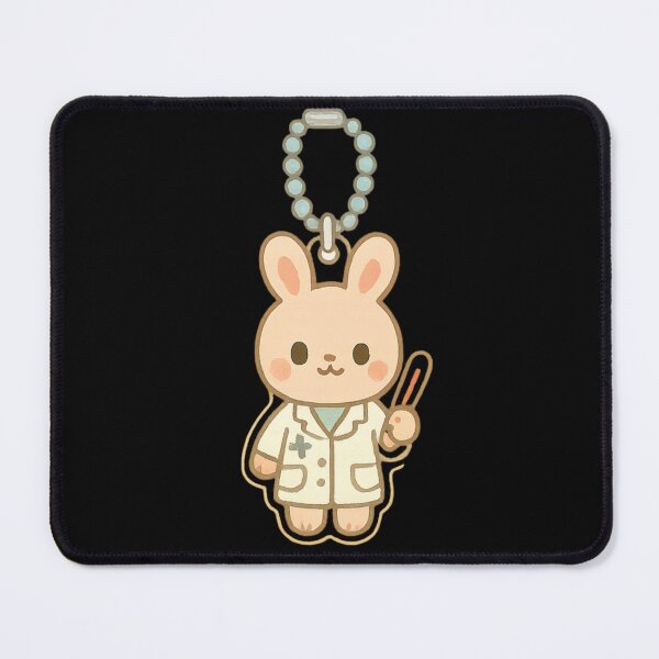 Item preview, Cute Bunny Doctor Kawaii keychain designed and sold by DamioPolArt.
