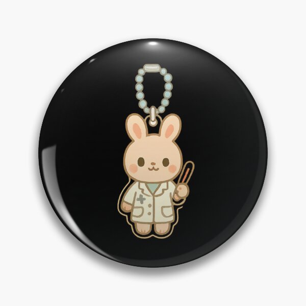 Item preview, Cute Bunny Doctor Kawaii keychain designed and sold by DamioPolArt.