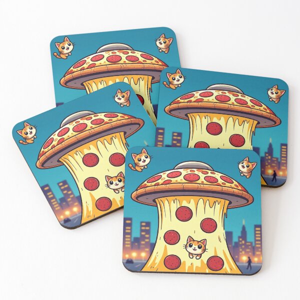 Item preview, Pizza UFO Cats | Abducted by Cheese designed and sold by Esterlane.