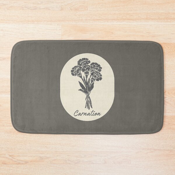 Item preview, Carnation January Birth Flower Stamp Linen Carnations Label designed and sold by TackyTime.