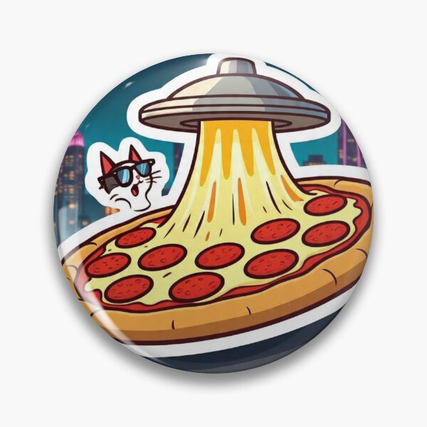 Item preview, Take Me to Your Pizza | Flying Saucer Cat Abduction designed and sold by Esterlane.