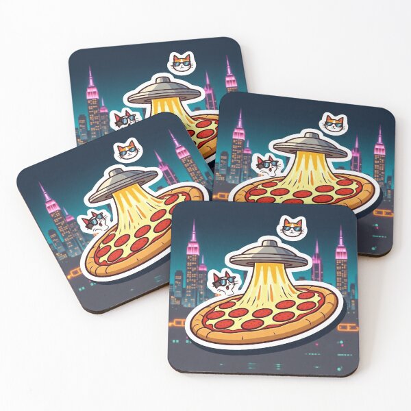 Item preview, Take Me to Your Pizza | Flying Saucer Cat Abduction designed and sold by Esterlane.