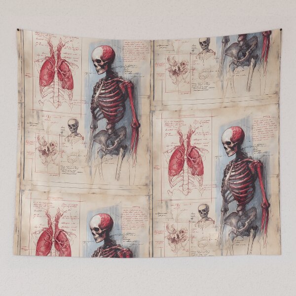 Item preview, Dark Academia: Detailed Scientific Anatomical Diagram designed and sold by bapupa.