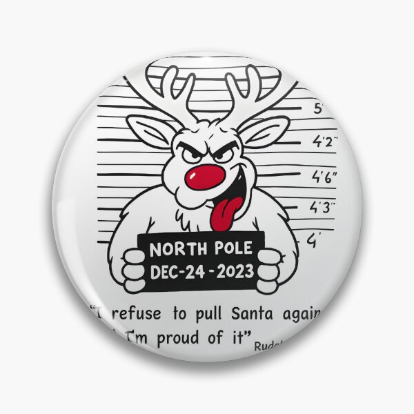 Item preview, Rude Funny Reindeer Mugshot – Naughty Christmas Design designed and sold by Uglyandcute.