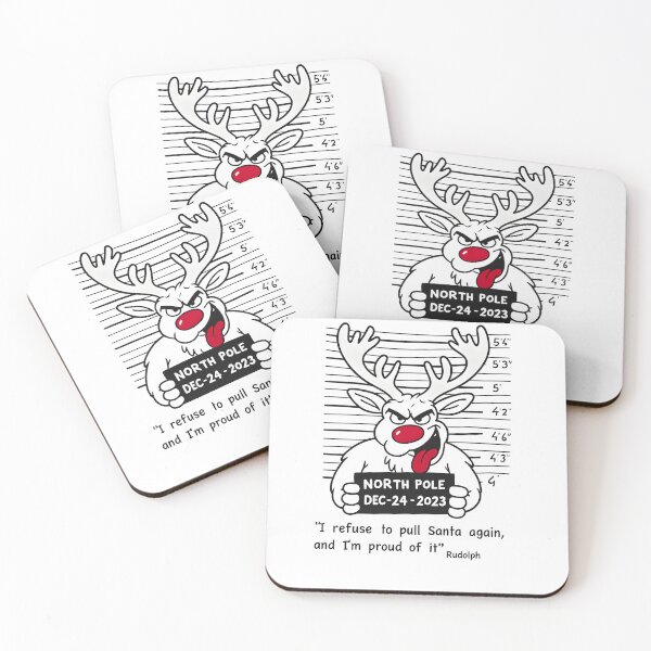 Item preview, Rude Funny Reindeer Mugshot – Naughty Christmas Design designed and sold by Uglyandcute.