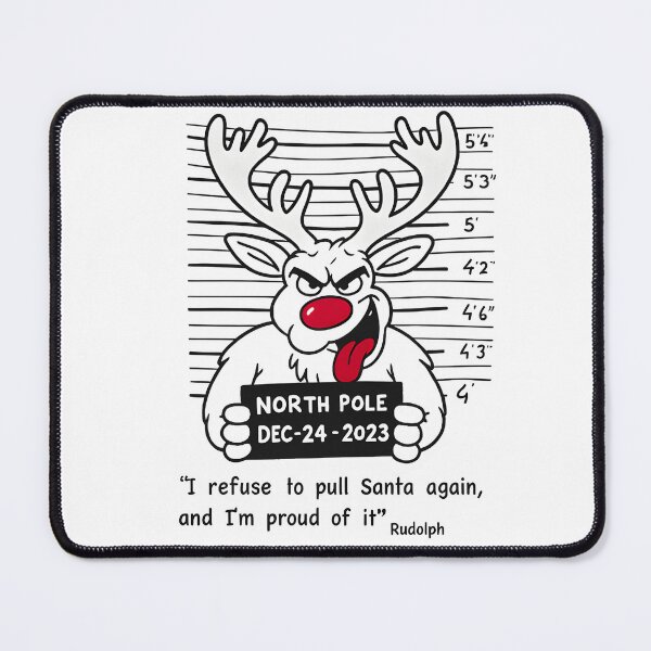 Item preview, Rude Funny Reindeer Mugshot – Naughty Christmas Design designed and sold by Uglyandcute.