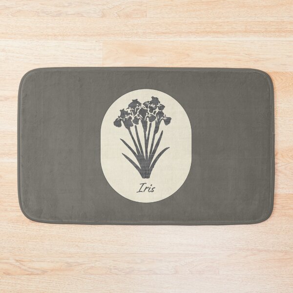 Item preview, Iris February Birth Flower Stamp Linen Irises Label designed and sold by TackyTime.