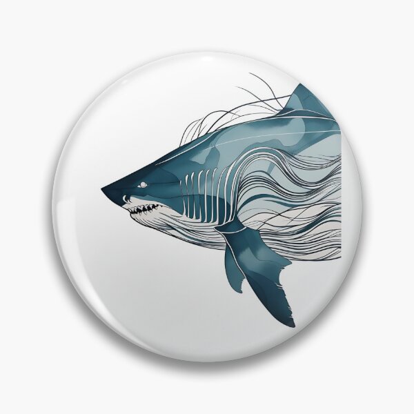 Item preview, Ghost Of The Deep - A Megalodon Made Of Lines designed and sold by Domcreations4.