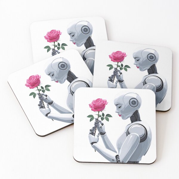 Item preview, Soft Circuit – Robot with a Flower Illustration designed and sold by BestZoneStore.