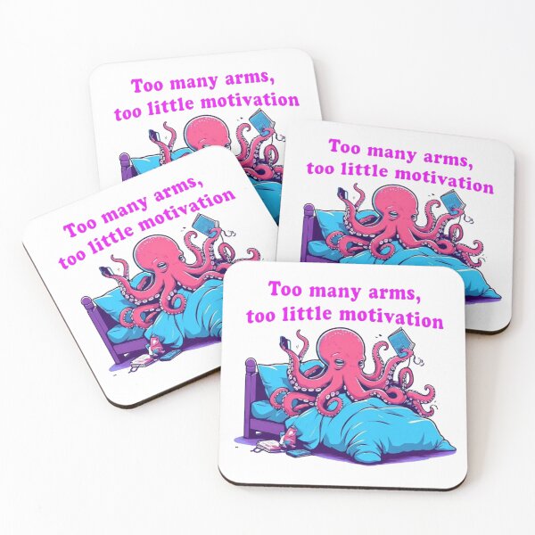 Item preview, Octopus Burnout – Too Many Arms, Zero Motivation Sticker designed and sold by Imaginarium of Chaos falcon88 .