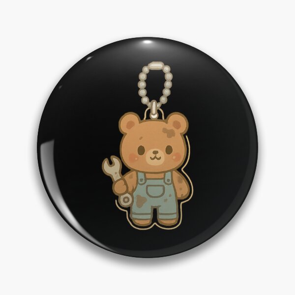 Item preview, Cute Bear Mechanic Kawaii keychain designed and sold by DamioPolArt.