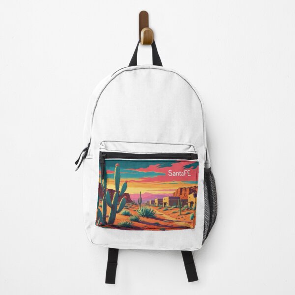 Item preview, Santa Fe desert with cacti and traditional houses designed and sold by StormArte.