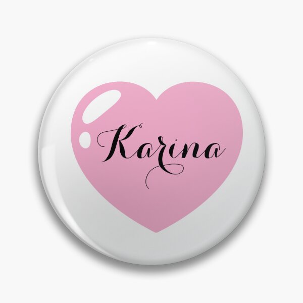 Artikelvorschau, Name Karina mit rosa Herz entworfen und verkauft von Monika Howarth.