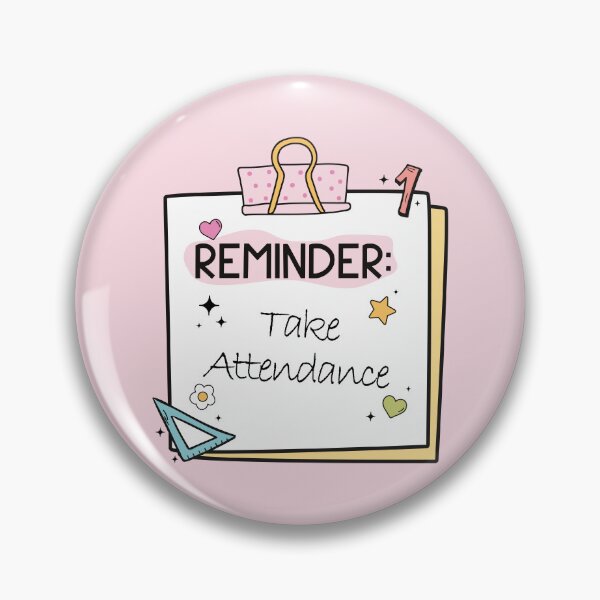 Item preview, Groovy Reminder: Take Attendance – Cute Post-it Note Illustration designed and sold by EmeraldeaArt.