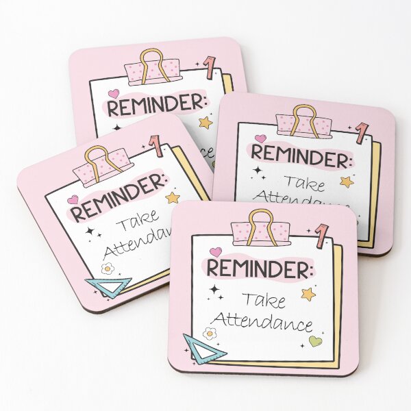 Item preview, Groovy Reminder: Take Attendance – Cute Post-it Note Illustration designed and sold by EmeraldeaArt.