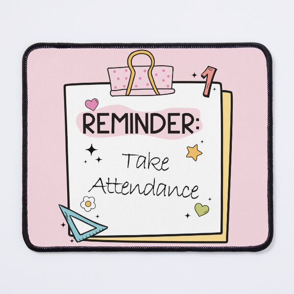 Item preview, Groovy Reminder: Take Attendance – Cute Post-it Note Illustration designed and sold by EmeraldeaArt.