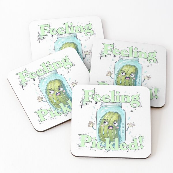 Item preview, Pickle in Crisis – Panic Attack Sticker for Snack Souls designed and sold by Imaginarium of Chaos falcon88 .