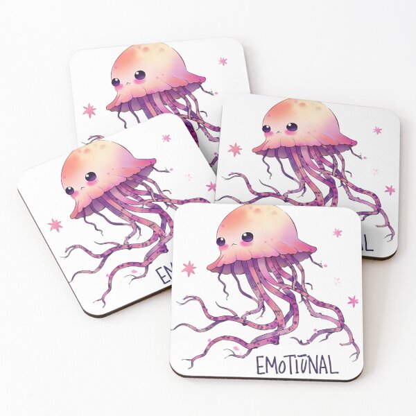 Item preview, Sparkly Pink Emotional Jellyfish designed and sold by FishFriends.
