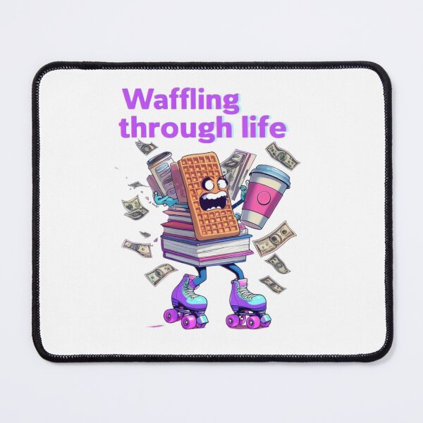 Item preview, Waffling Through Life – Breakfast Struggles Sticker designed and sold by Imaginarium of Chaos falcon88 .
