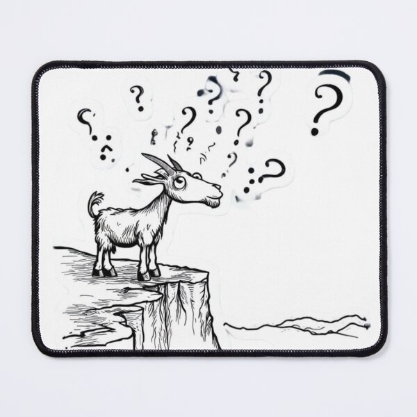 Item preview, Existential Goat – Thinking Too Hard Sticker designed and sold by Imaginarium of Chaos falcon88 .