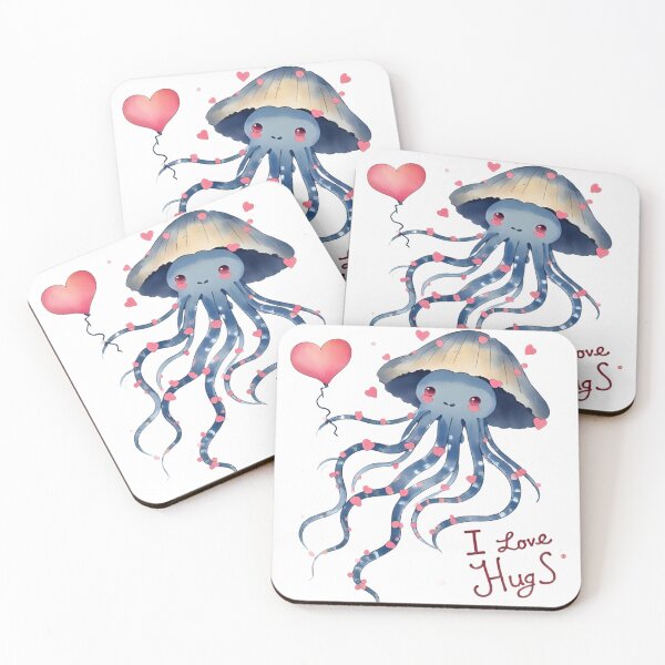 Item preview, Blue Jellyfish "I Love Hugs" designed and sold by FishFriends.