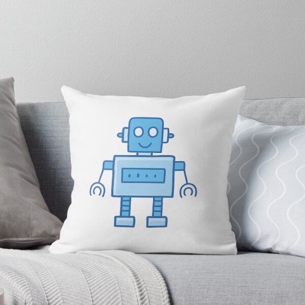 Item preview, little smiling blue robot designed and sold by ReZH-Creations.
