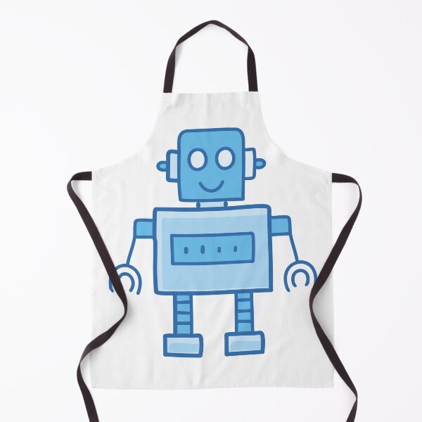 Item preview, little smiling blue robot designed and sold by ReZH-Creations.
