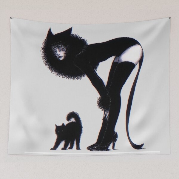 Item preview, cat model girl fashion black diva designed and sold by forestgrump.