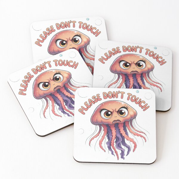 Item preview, Angry Jellyfish Please Don't Touch designed and sold by FishFriends.