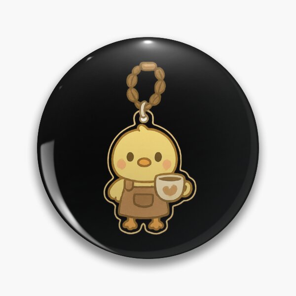Item preview, Cute Chick Barista Kawaii keychain designed and sold by DamioPolArt.