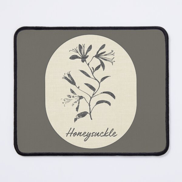 Item preview, Honeysuckle June Birth Flower Stamp Linen Flowers Label designed and sold by TackyTime.