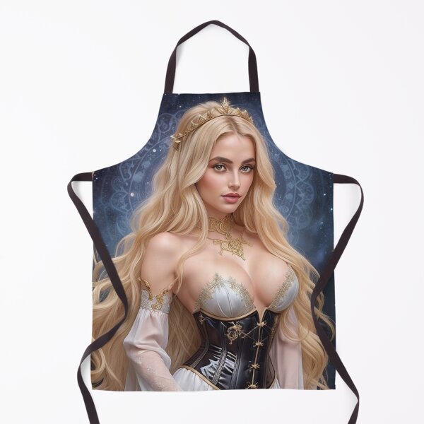 Item preview, Mystic Aries Goddess – Fire Tarot Woman with Ram Horns & Stars designed and sold by MissSaylor.