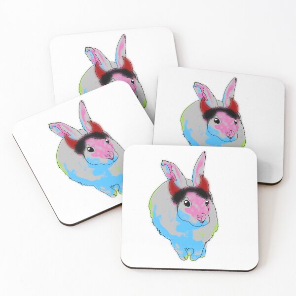 Item preview, Doe Eyed Bunny Wearing Devil Horns – animalzinhats designed and sold by Ashley’sAnimalz.