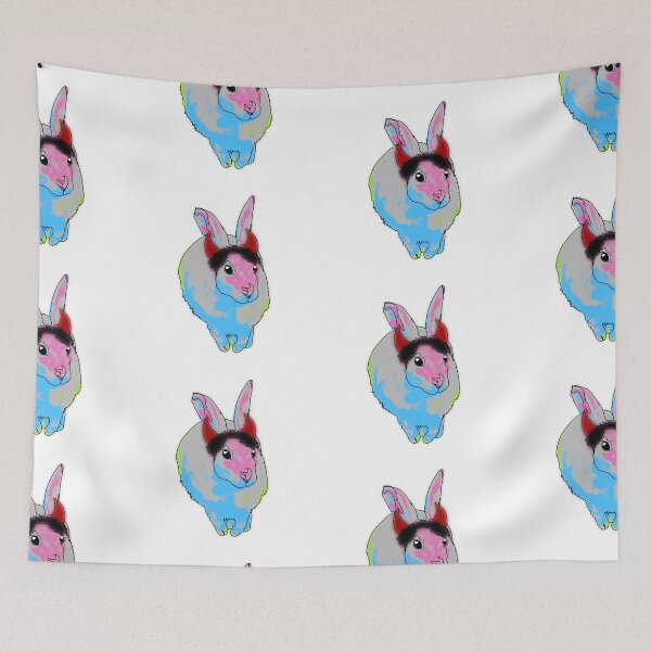 Item preview, Doe Eyed Bunny Wearing Devil Horns – animalzinhats designed and sold by Ashley’sAnimalz.