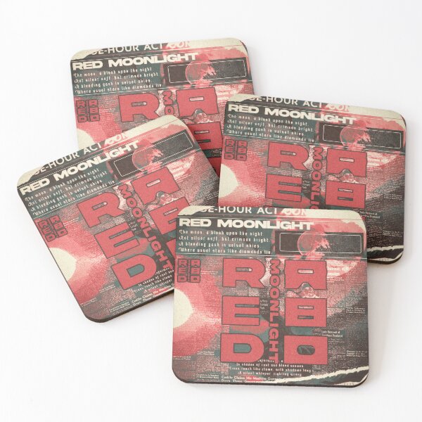 Item preview, Red Moonlight | Vintage Gothic Newspaper Art designed and sold by Shopunte.