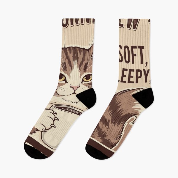 Item preview, Morning Brew Cat – Soft, Sleepy, Slightly Dangerous Retro Coffee Design designed and sold by MAGICKEY2024.