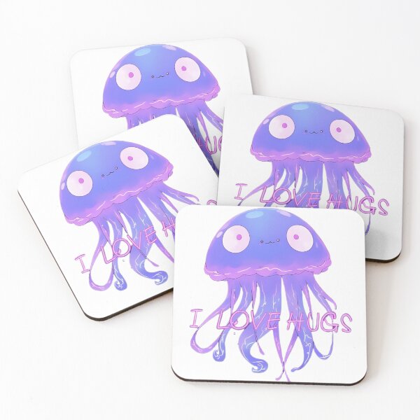 Item preview, Purple Jellyfish "I Love Hugs" designed and sold by FishFriends.