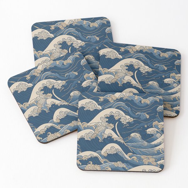 Item preview, Great Wave Flow – Traditional Japanese Ocean Pattern designed and sold by JirehKollezion.