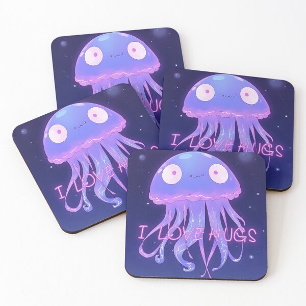 Item preview, Purple Jellyfish "I Love Hugs" designed and sold by FishFriends.