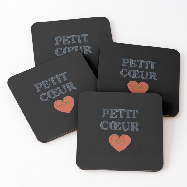 Aperçu de l'œuvre LaMaisonOfMY CUTE FRENCH LOVE COLLECTION No.9 Petit cœur SUR NOIR créée et vendue par LaMaisonOfMY.