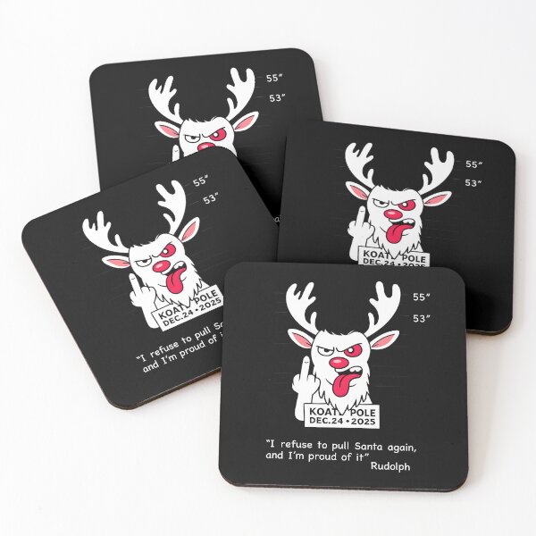 Item preview, Rude Funny Reindeer Mugshot – Naughty Christmas Design designed and sold by Uglyandcute.