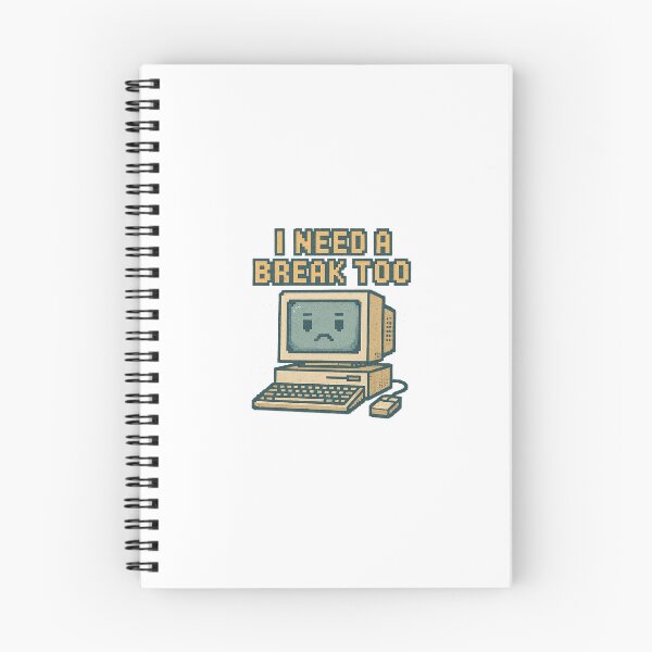 Item preview, I Need a Break Too – 90s Retro Computer designed and sold by PastelLab.