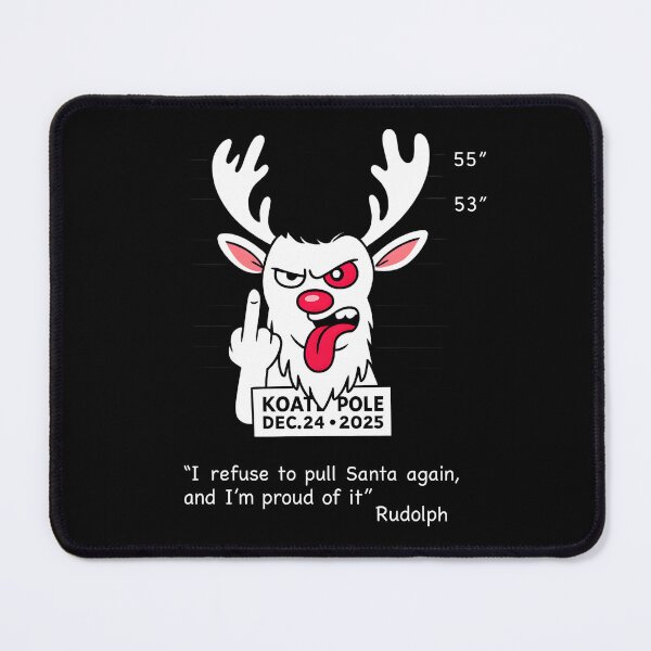 Item preview, Rude Funny Reindeer Mugshot – Naughty Christmas Design designed and sold by Uglyandcute.
