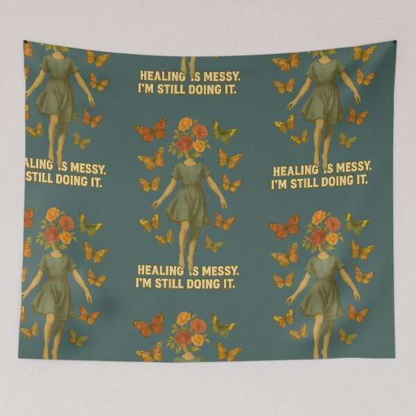 Item preview, Healing Is Messy – Growth in Progress Vintage Collage designed and sold by Quiet Power Co..