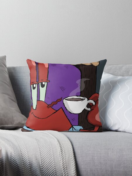 Mr Krabs Pillows Cushions for Sale Redbubble