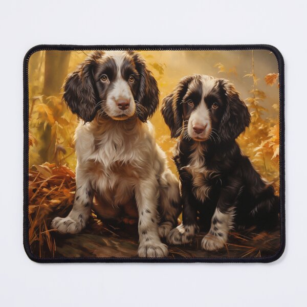 Item preview, Two English Springer Spaniels in Autumn Forest designed and sold by PetsArt.